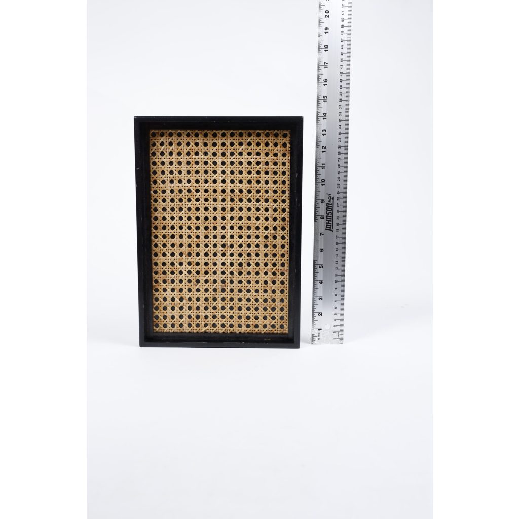 Rattan Tray with Black Edge