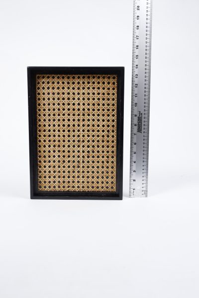 Rattan Tray with Black Edge