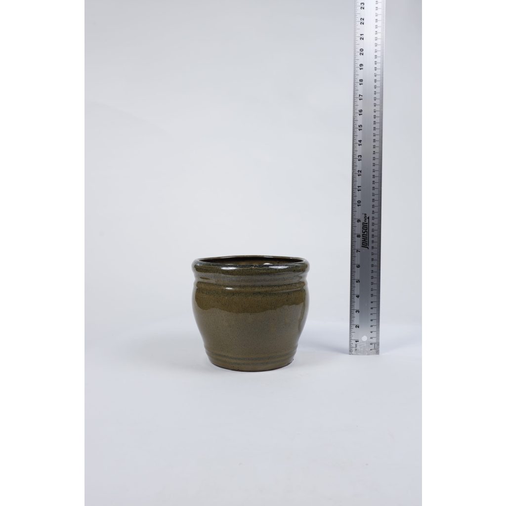 Greenish Brown Ceramic Planter