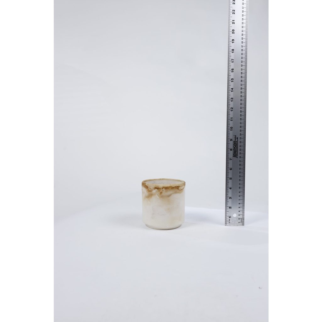 Cream Brown Stone Planter