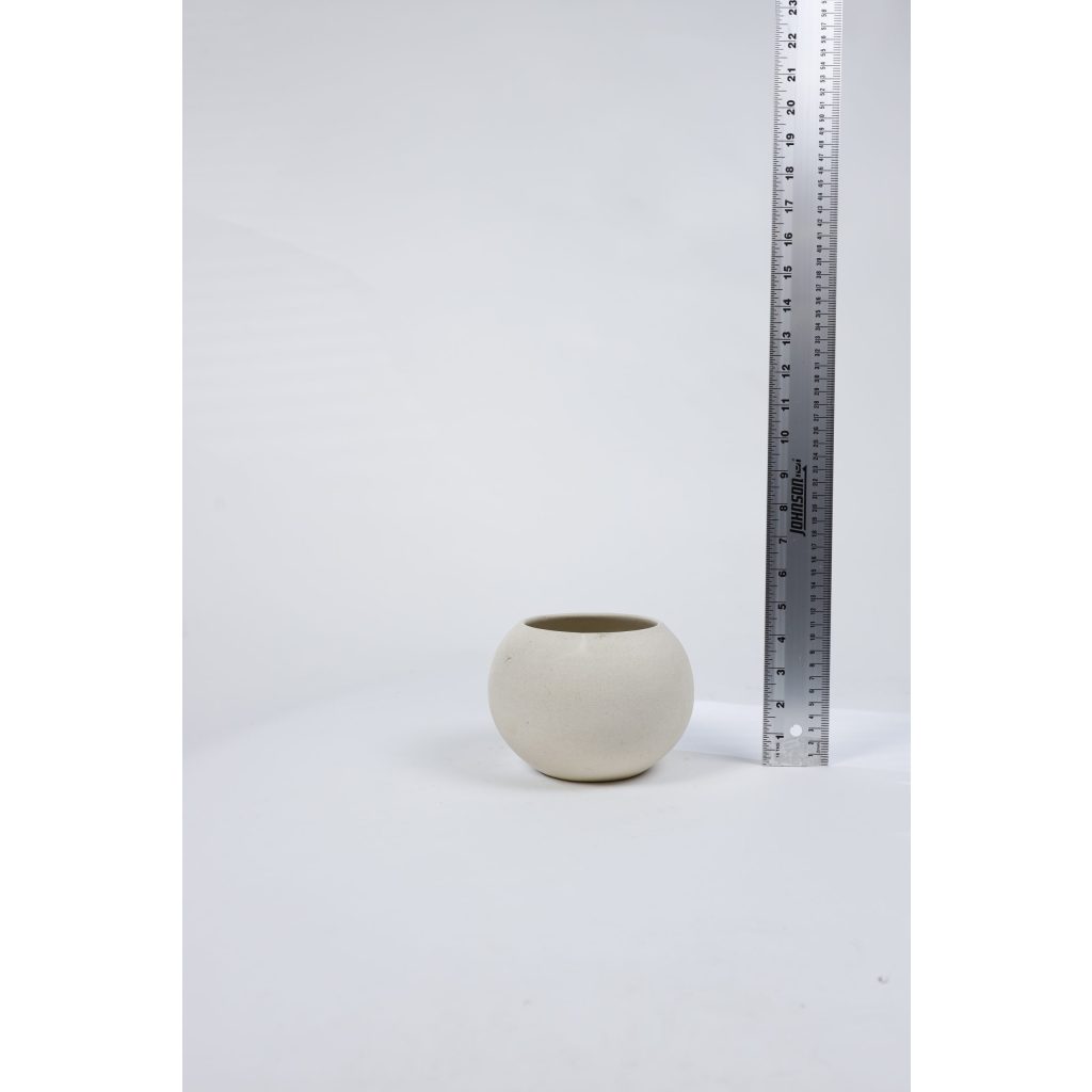 White Round Planter