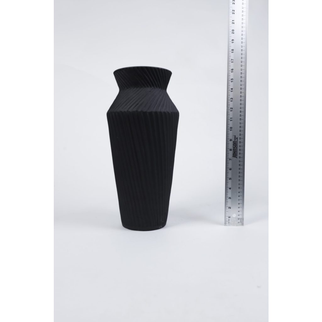 Black Etched Vase