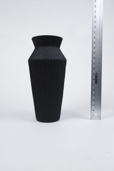 Black Etched Vase