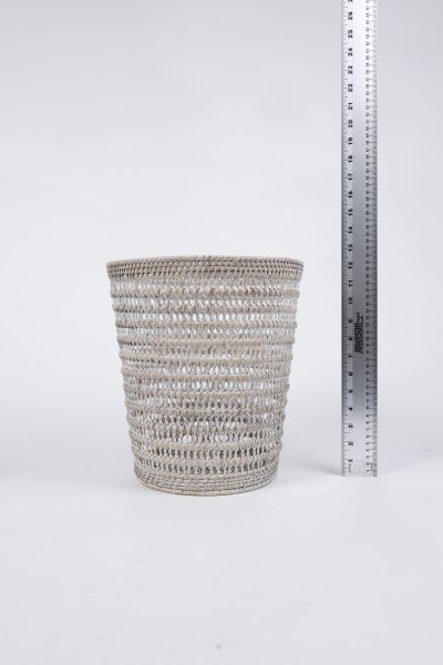 Rustic White Woven Basket