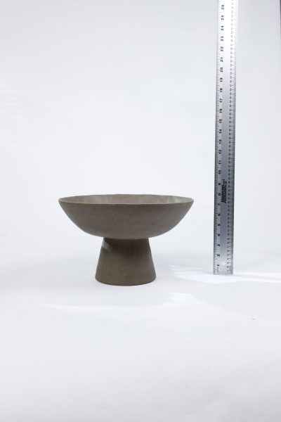 Brown Footed Decorative Bowl