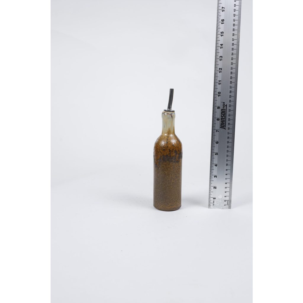 Oil Bottle Brown Ceramic