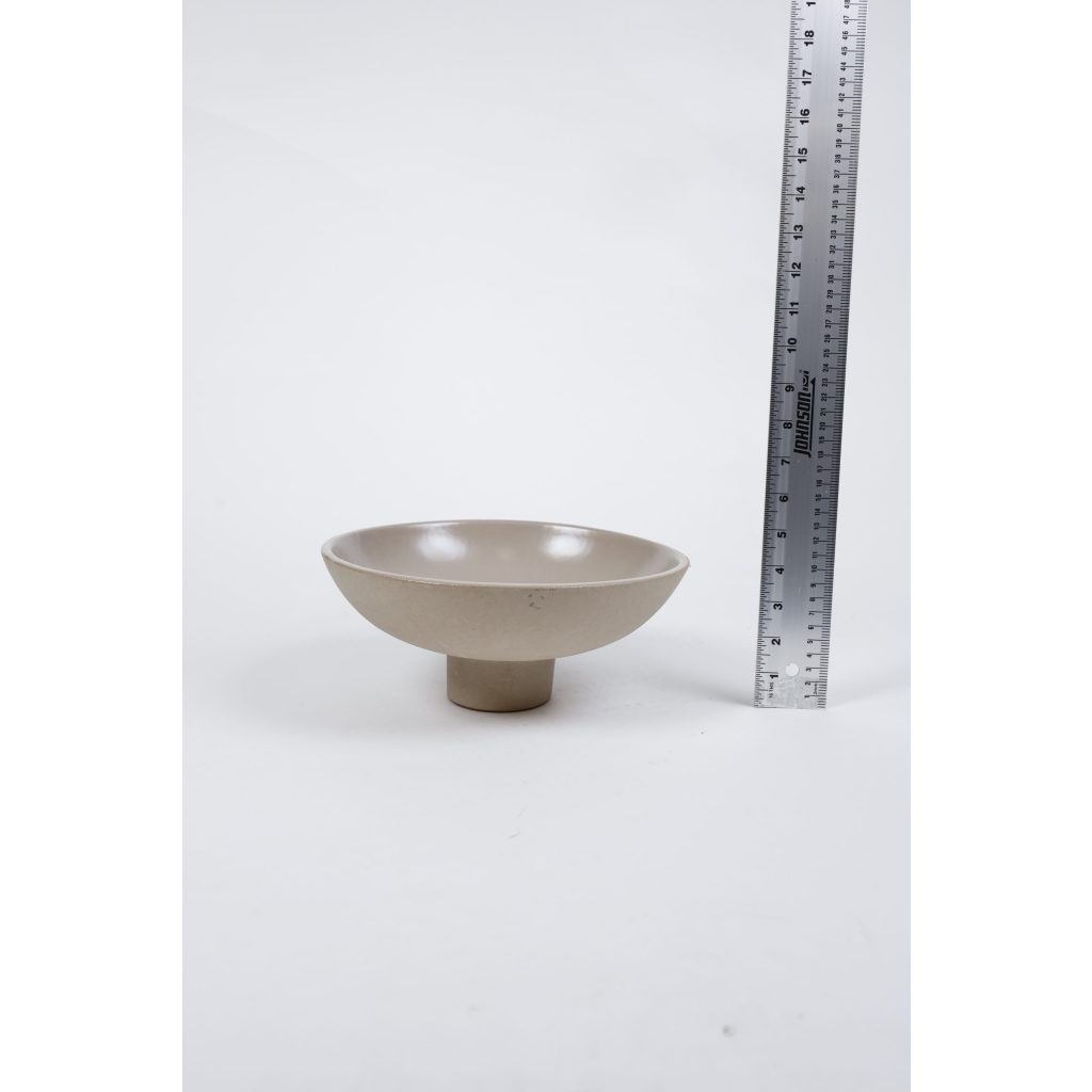 Footed Light Brown Decorative Bowl