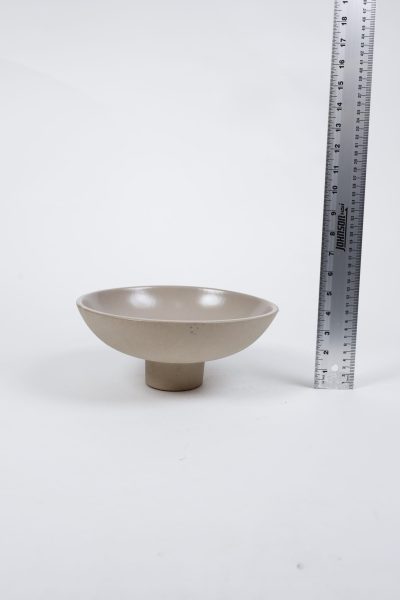 Footed Light Brown Decorative Bowl