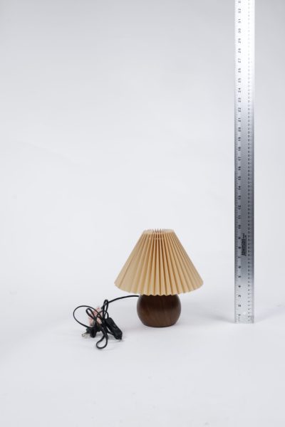 Brown Paper Shade Lamp Wooden Base