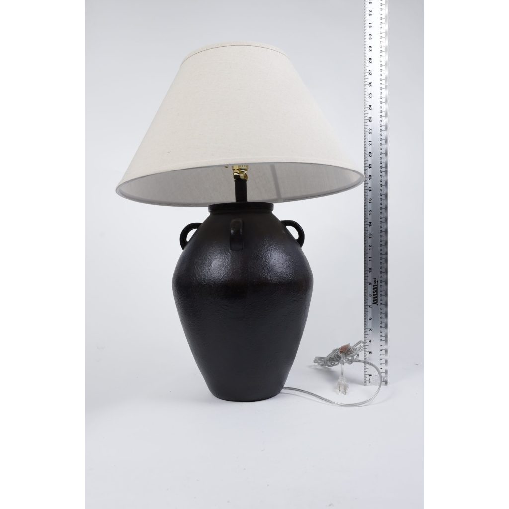Black Lamp Base and White Shade