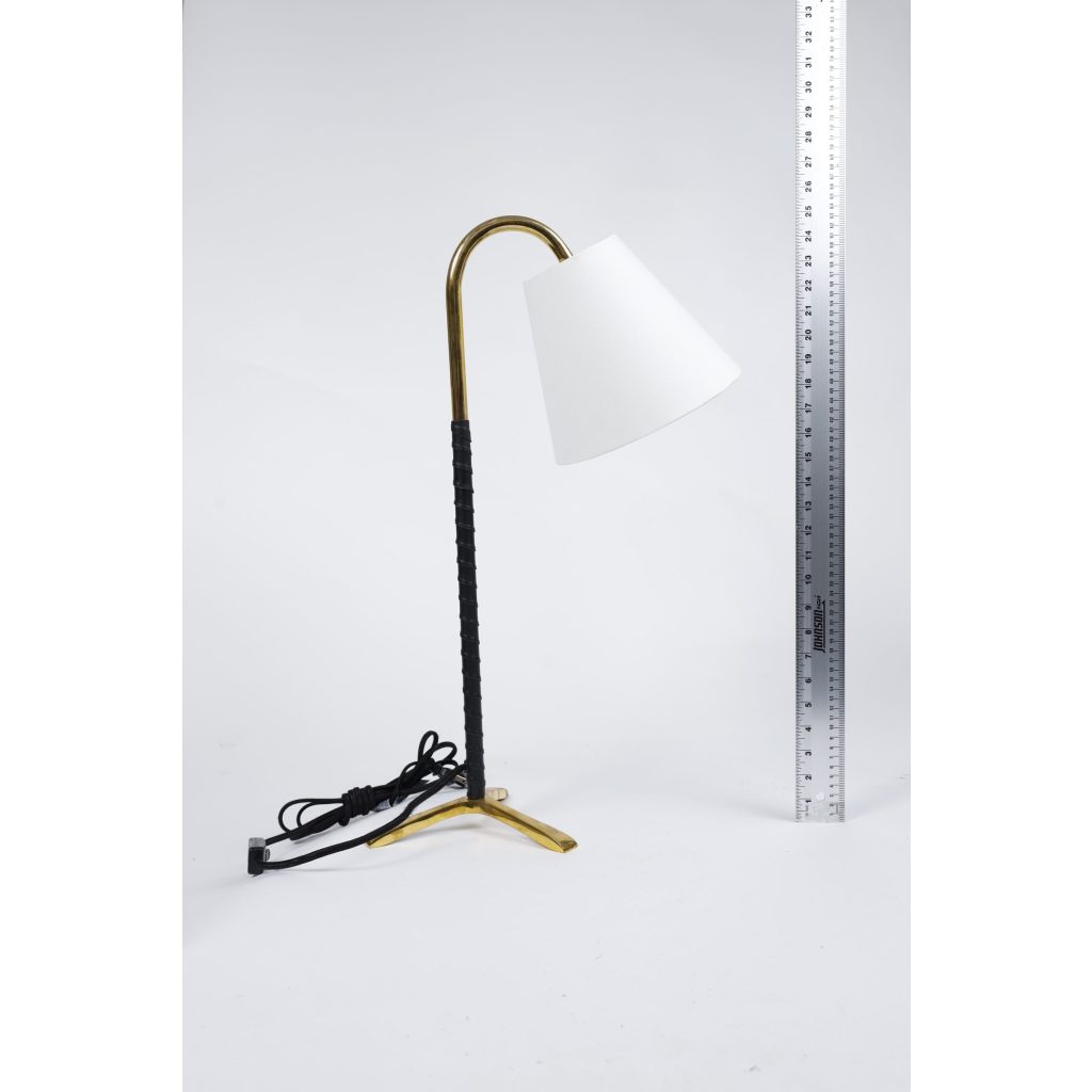 Lamp Gold and Black Base, White Shade