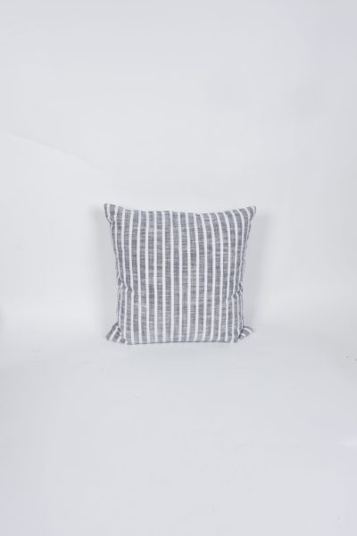 Blue Linen Striped Pillow