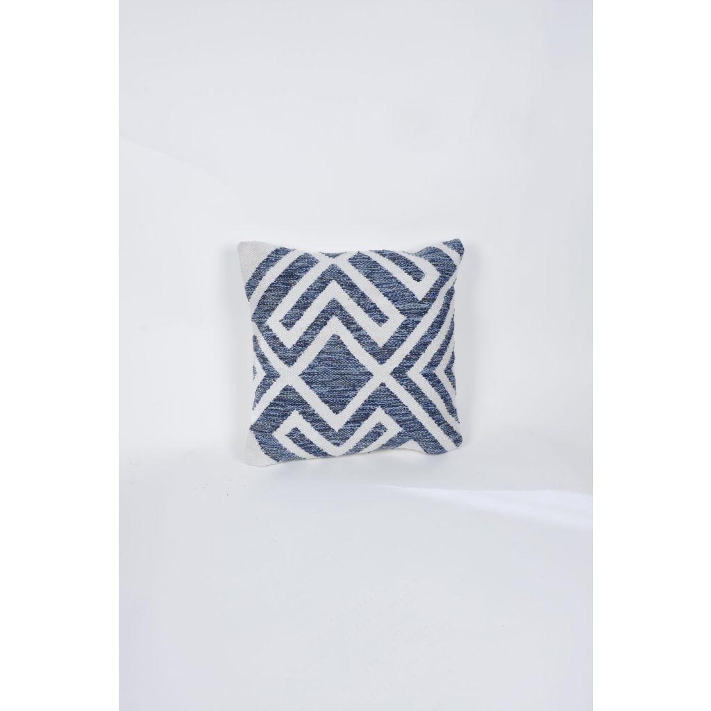 Blue Woven Chevron Pillow