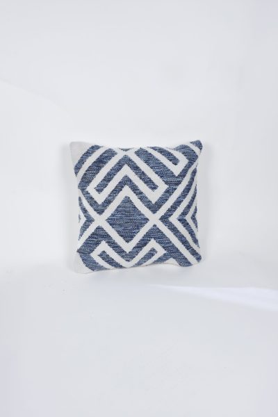 Blue Woven Chevron Pillow