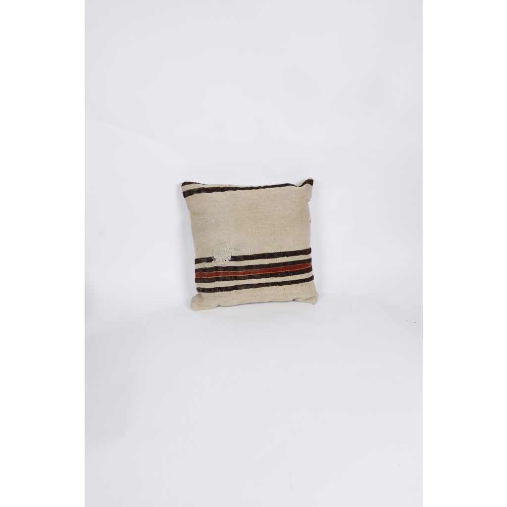 Tan Brown Red Pillow