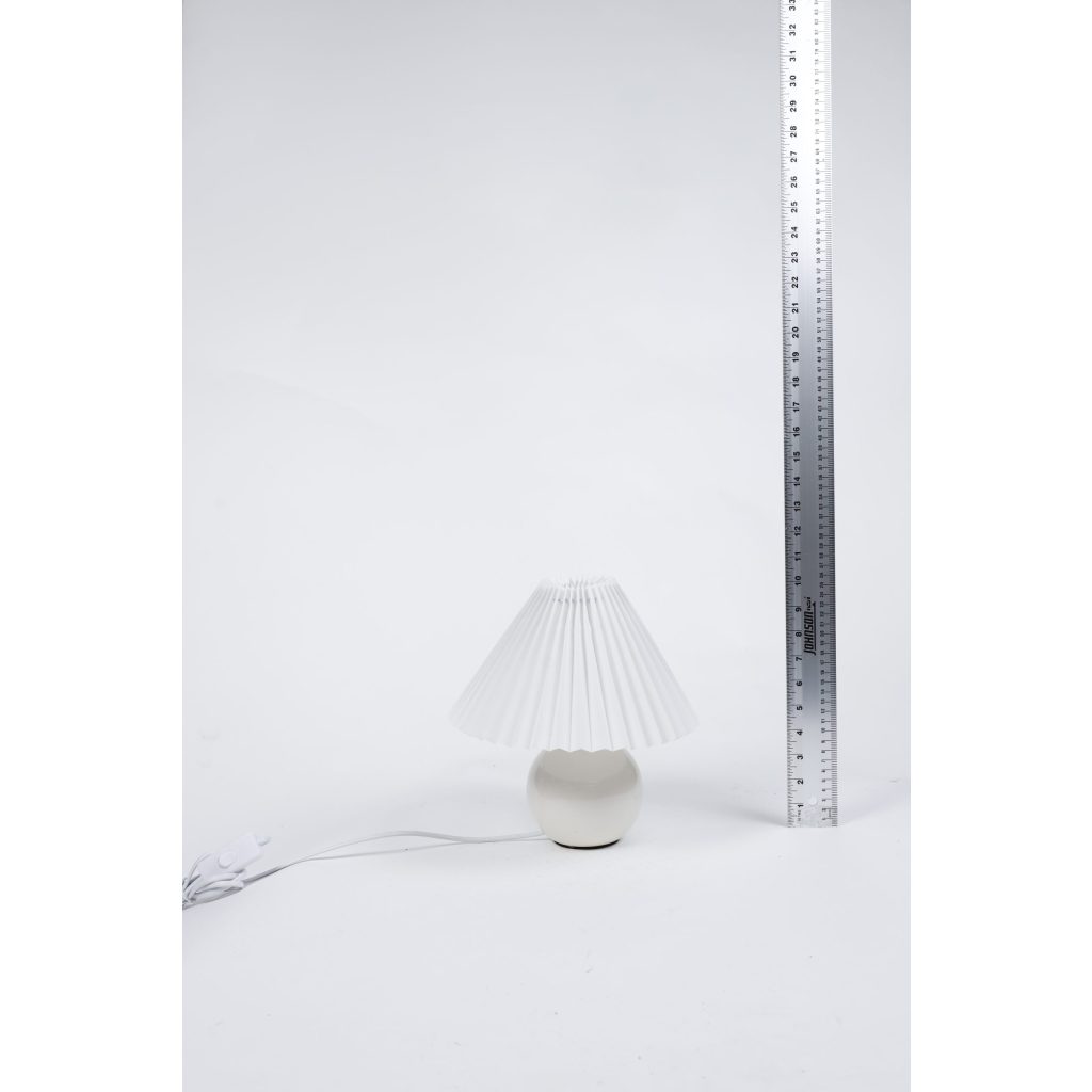 White Sphere Lamp Base with White Paper Shade