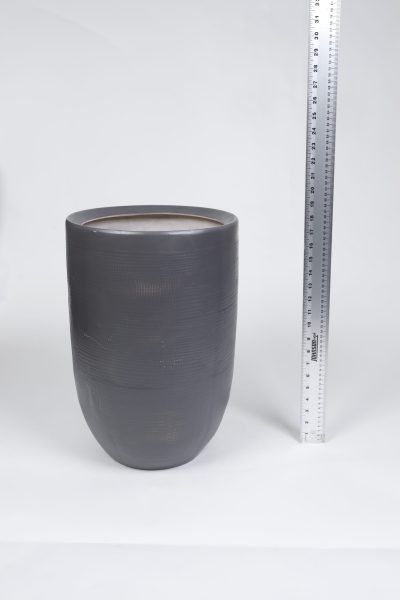 Gray Textured Ceramic Planter 12" x 19"