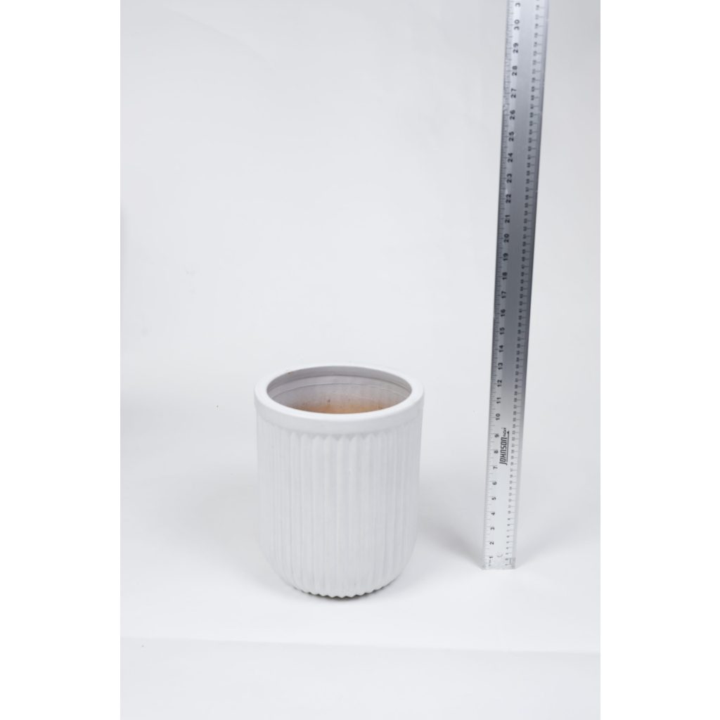 White Textured Planter