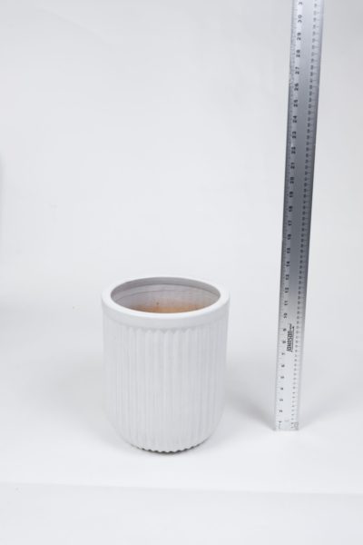 White Textured Planter