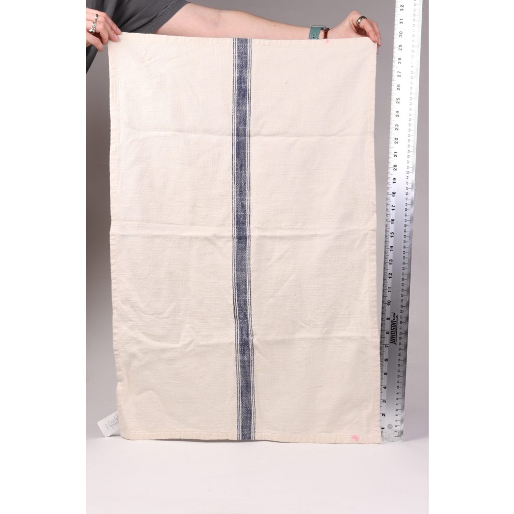 Cream and Blue Striped Dish Towel