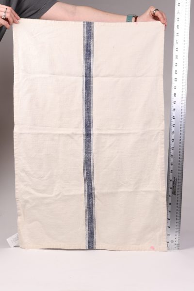Cream and Blue Striped Dish Towel