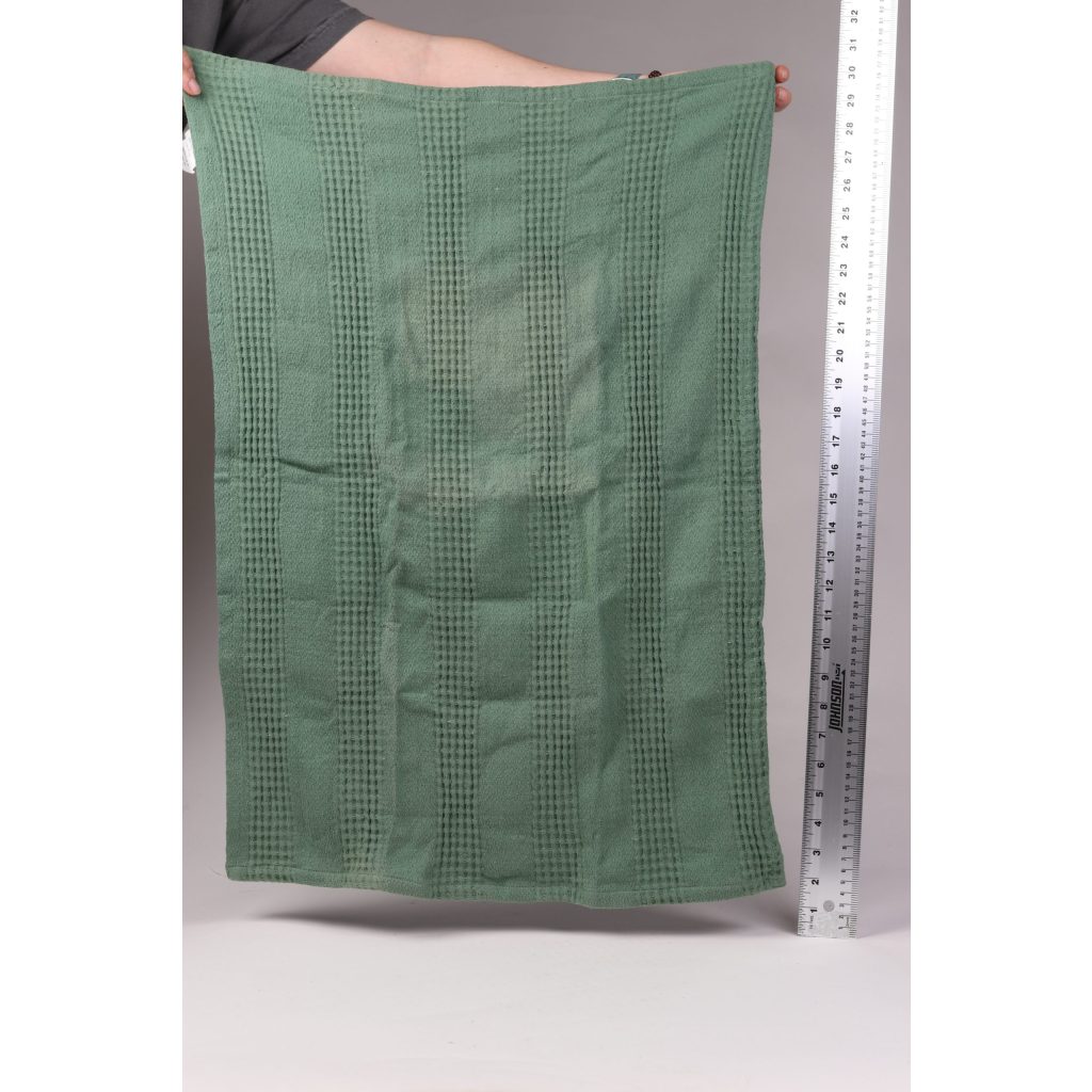 Green Striped Waffle Dish Towel