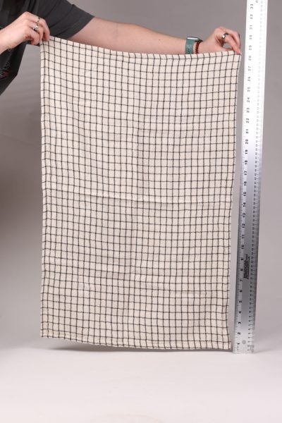 White and Black Grid Dish Towel