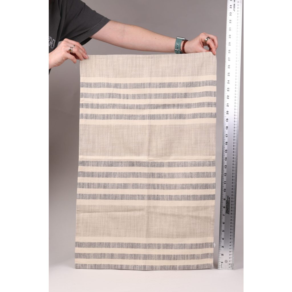 Cream Striped Hand Towel