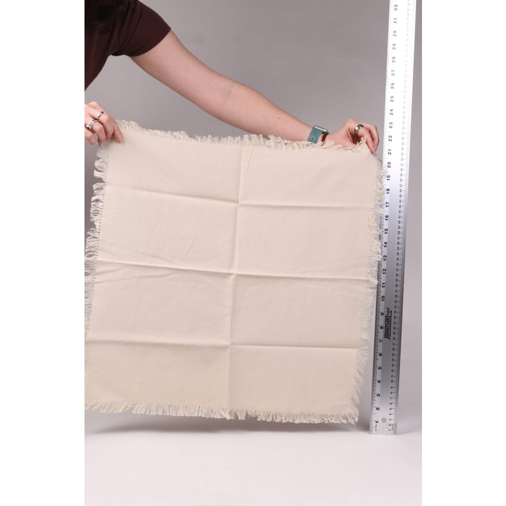 Cream Feathered Edge Napkins