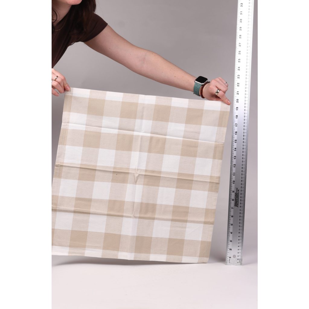 Gingham Tan Napkins