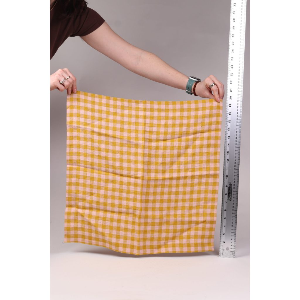 Pink Orange Gingham Napkins