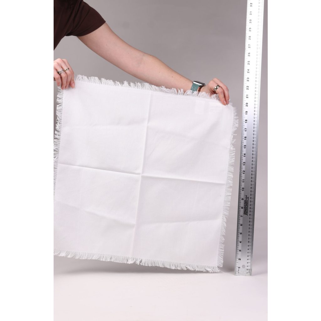 White Feathered Edge Napkin