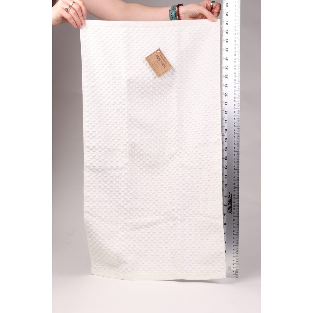 White Textured Hand Towel