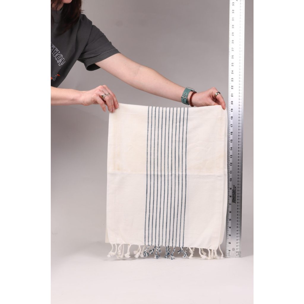 White Blue Stripes Table Runner
