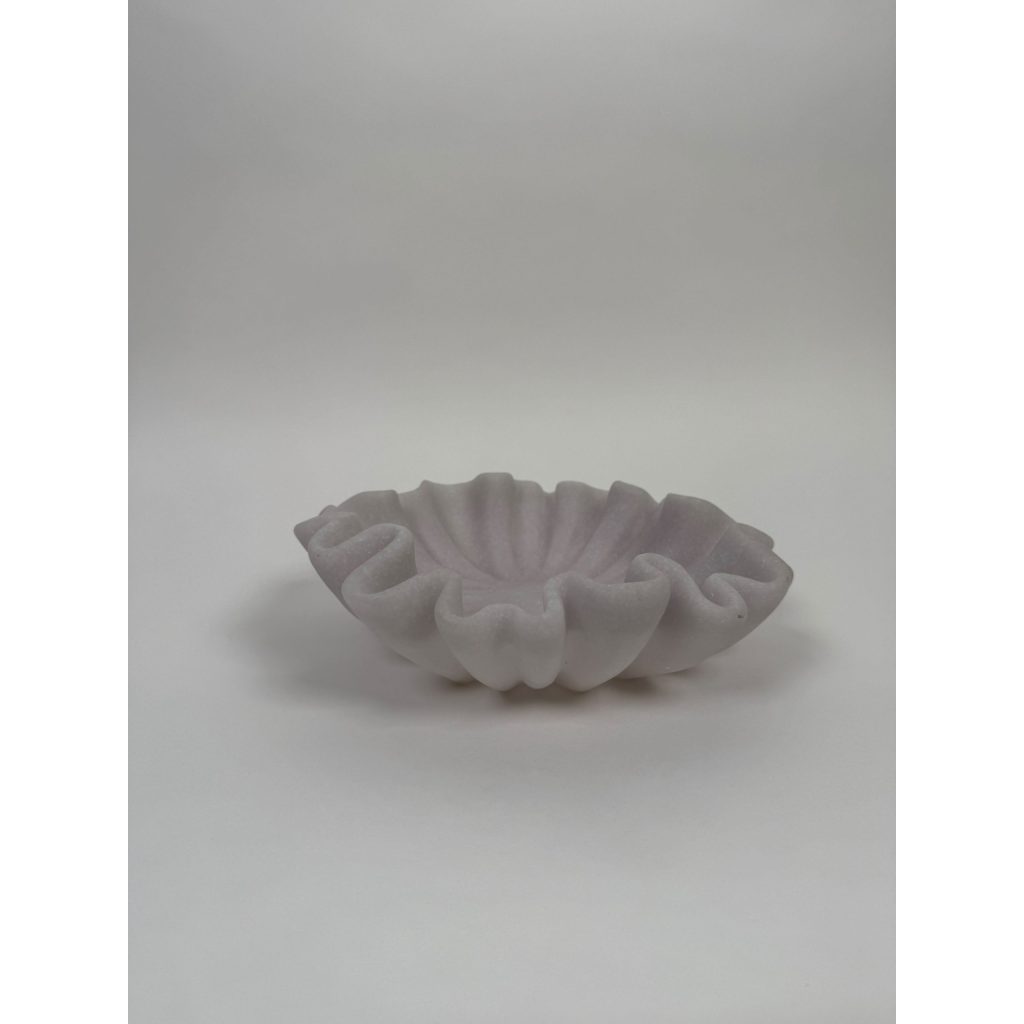 Plastic white seashell bowl