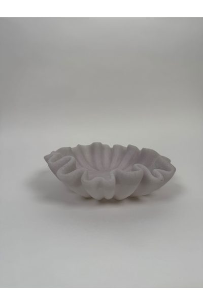 Plastic white seashell bowl