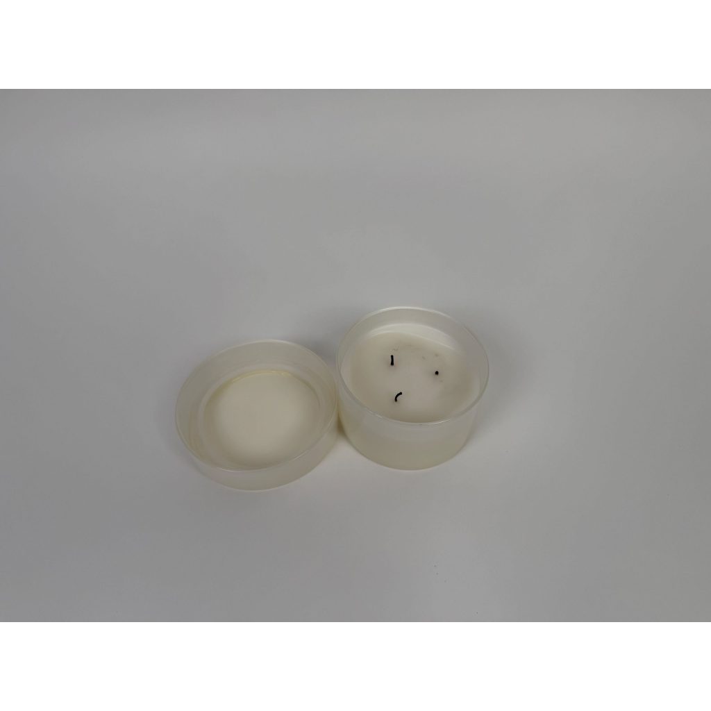 White Glass Candle