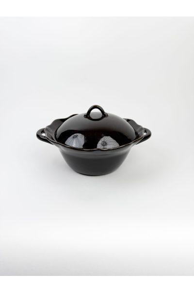 Brown Ceramic Serving Dish with Lid