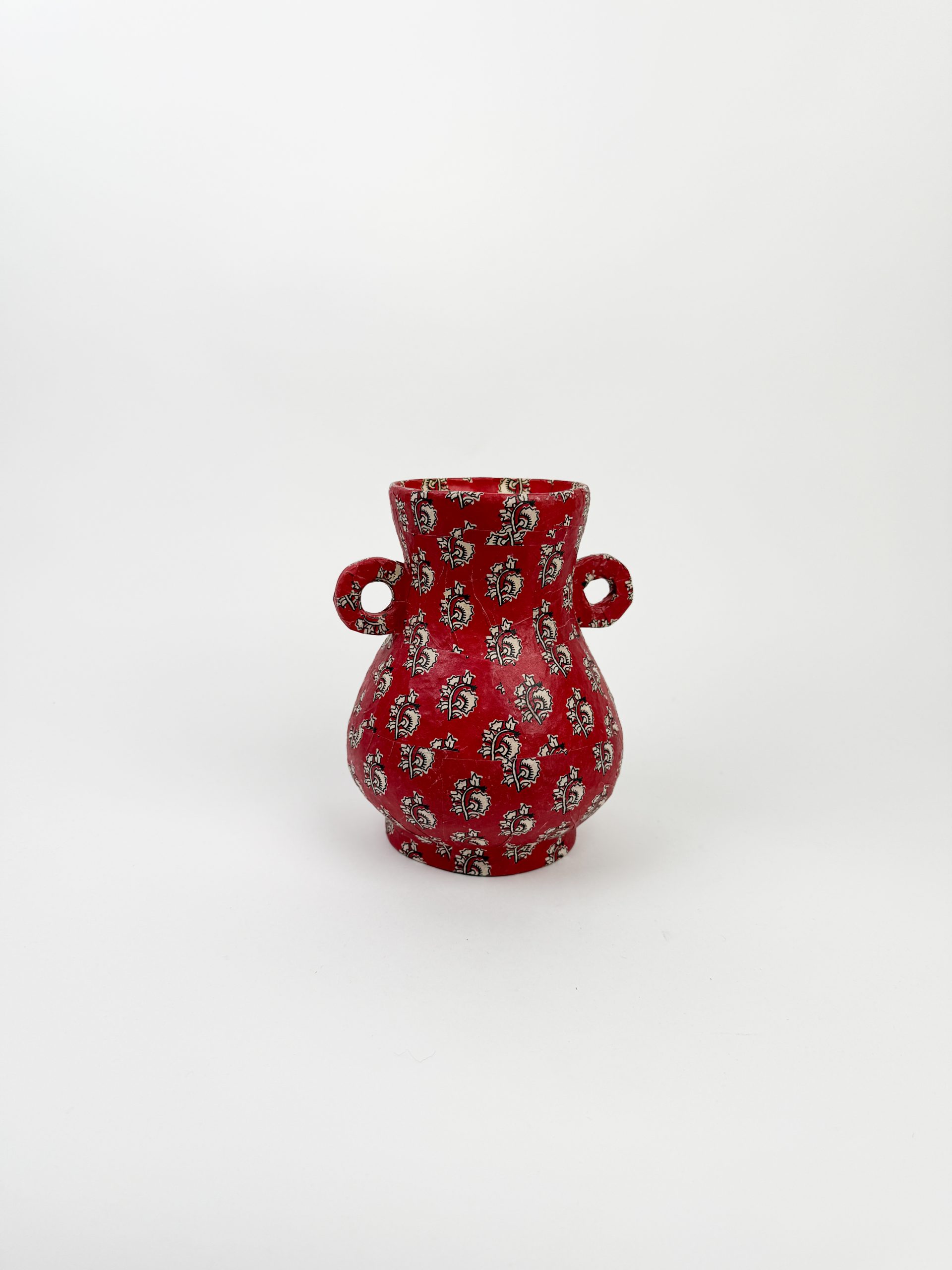 Red Paper Mache Vase - Ruggable