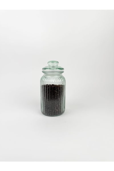 Green/Clear Glass Jar