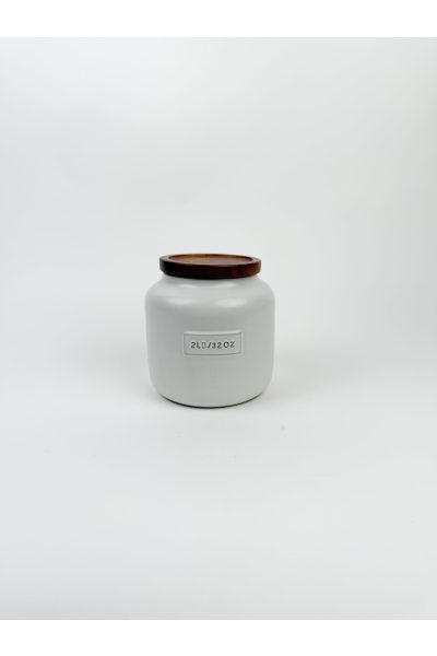 Gray Ceramic 80oz Jar