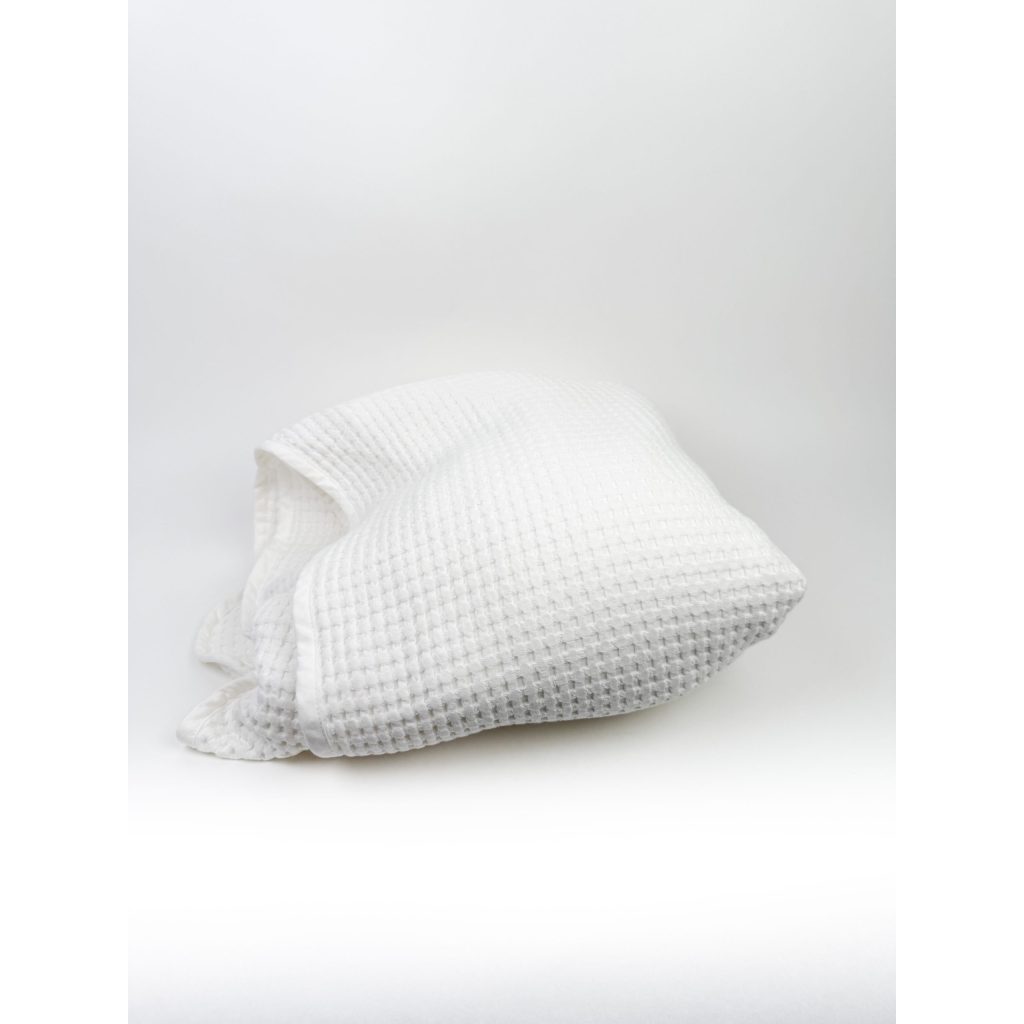 White Waffle Textured Throw Blanket