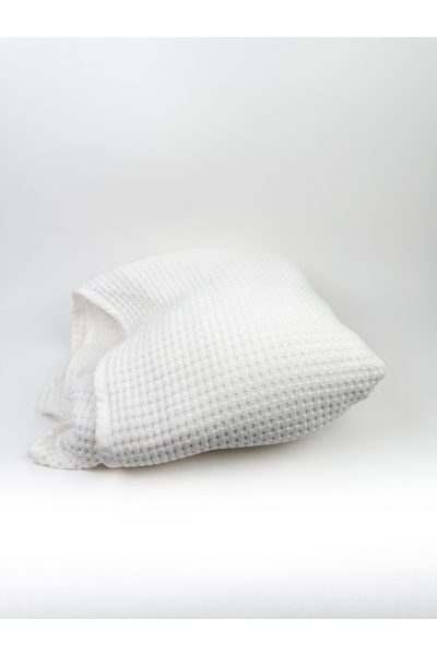White Waffle Textured Throw Blanket