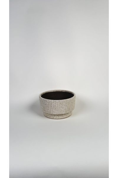 White Ridged Planter
