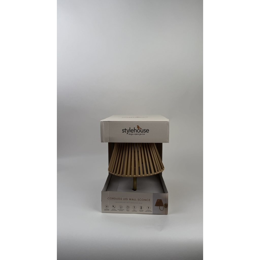 Rattan/Gold Sconces