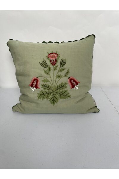 Morris & Co Rose Cushion Bough's Green/Rose