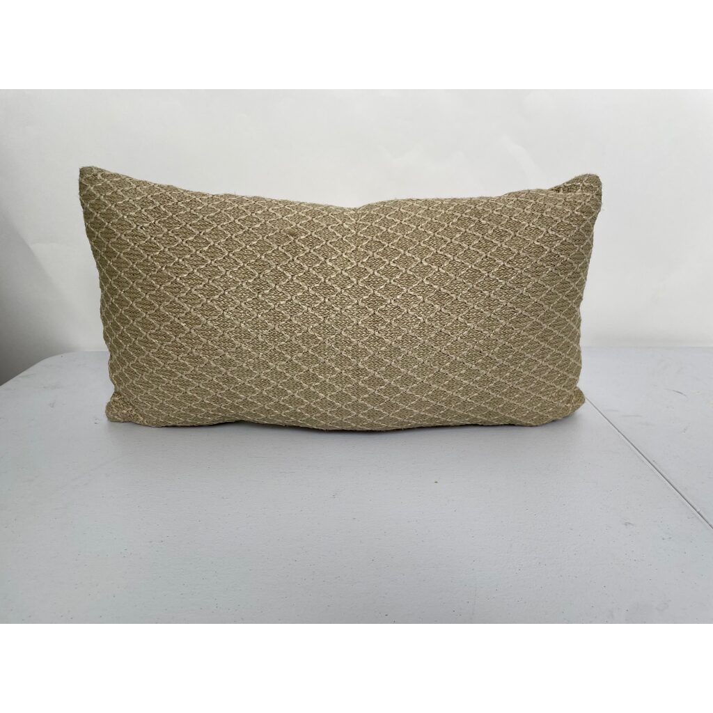 Morris & Co Cream Cross Woven Throw Pillow