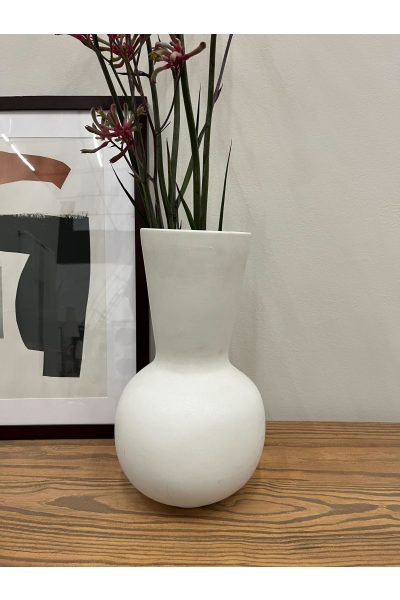 Ceramic Clay White Vase