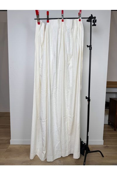 Pottery Barn Cream Black Out Pleated Curtains 96” x 50” ( 4 Panels)