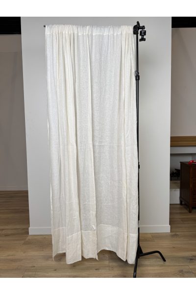 Pottery Barn Cream Semi Sheer Linen Curtains 101” x 50” (4 Panels)